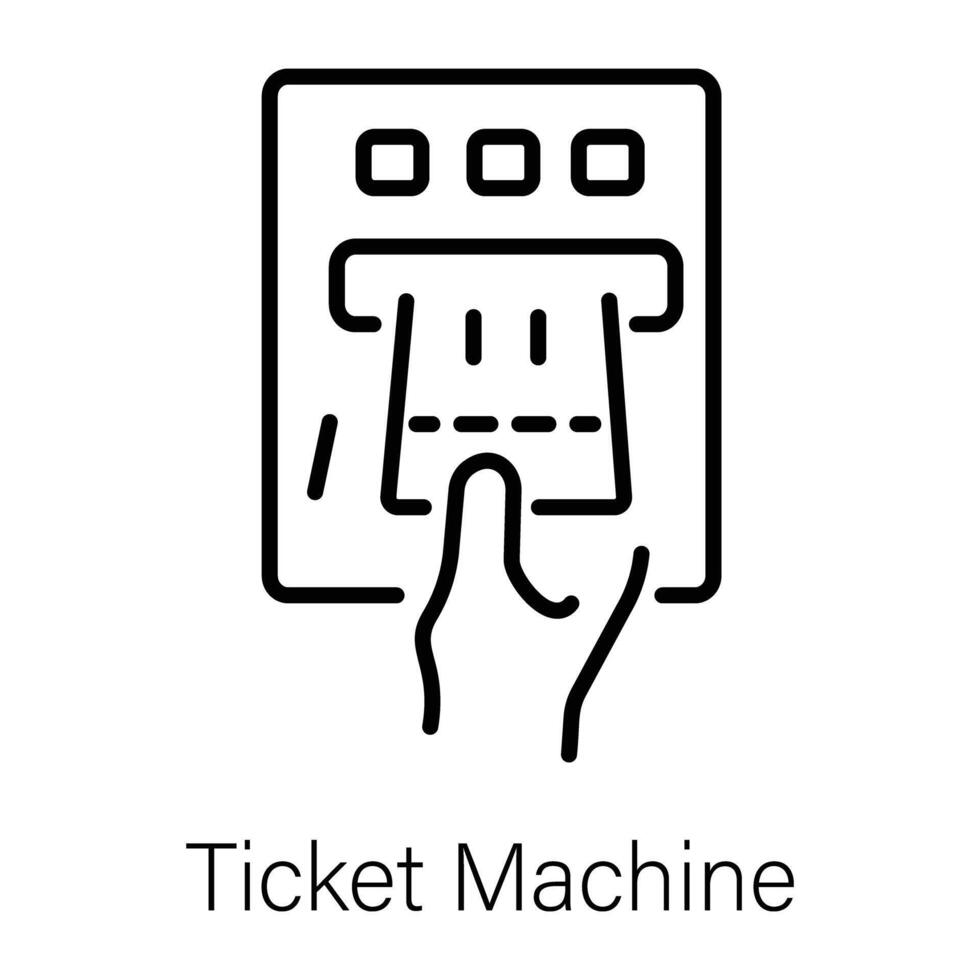 branché billet machine vecteur