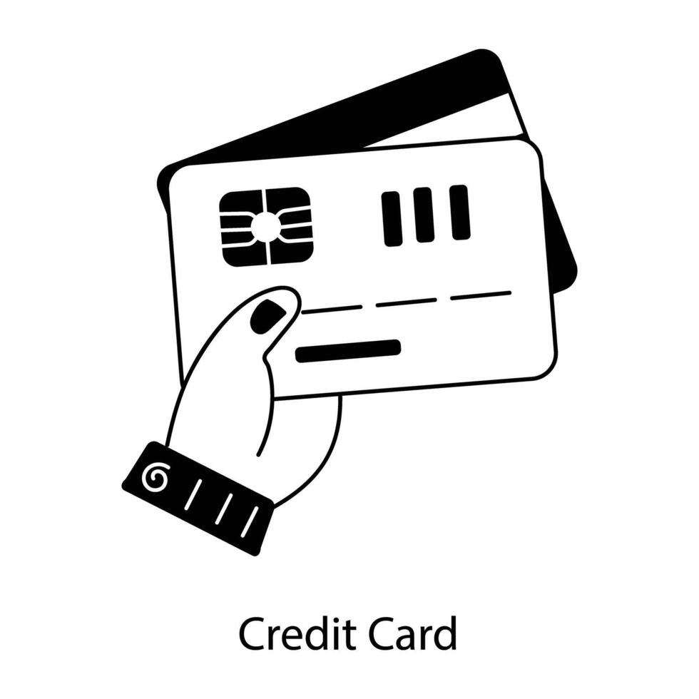 carte de crédit à la mode vecteur