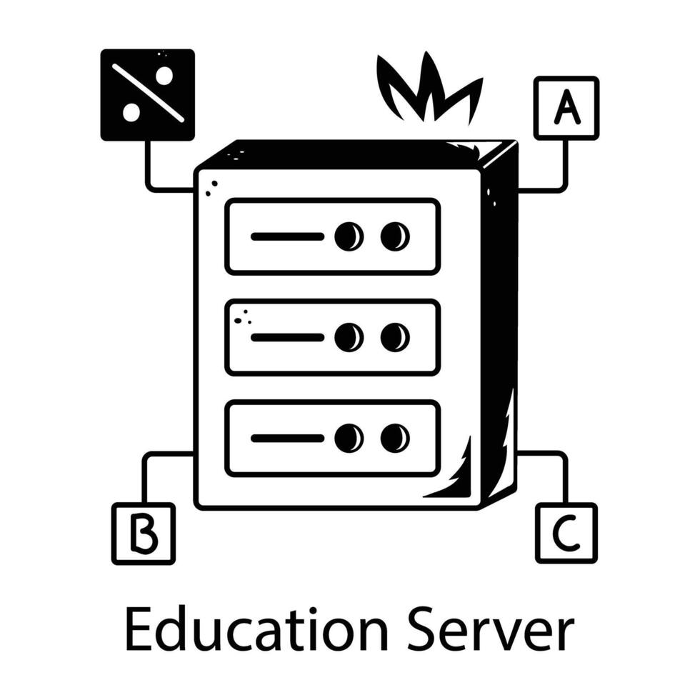 branché éducation serveur vecteur