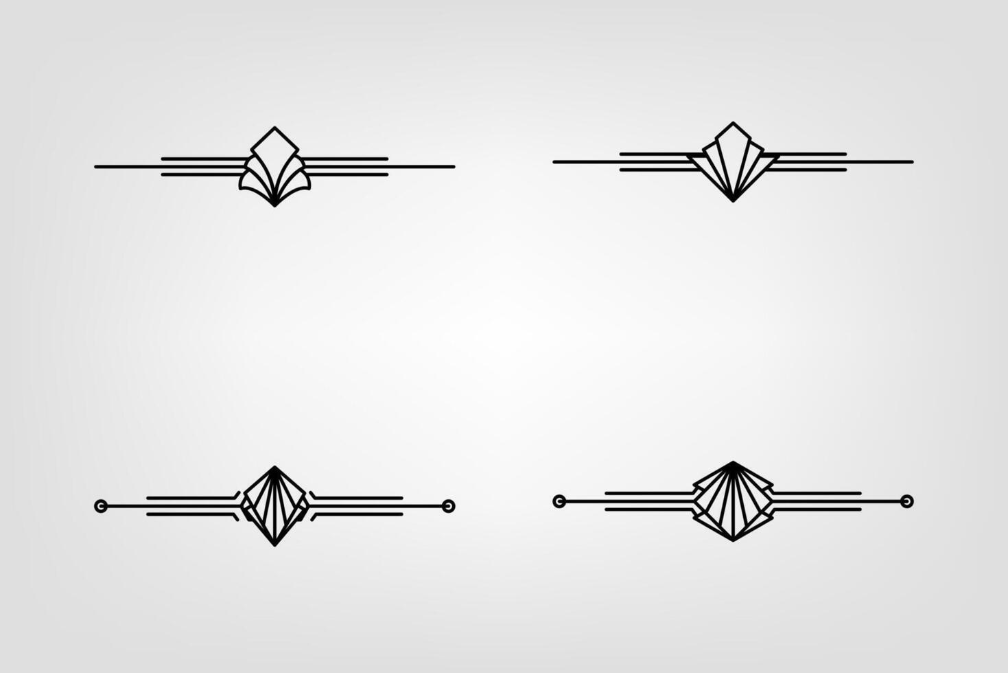 art déco ligne frontière. moderne arabe or cadres, décoratif lignes les frontières et géométrique d'or étiquette Cadre conception éléments vecteur