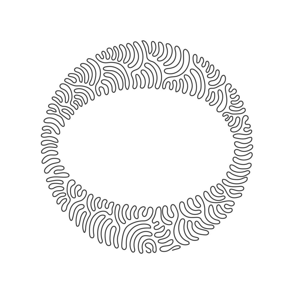 formes géométriques continues de dessin d'une ligne, icône d'ellipse. ligne simple, contour des icônes de figures 3d vectorielles pour ui et ux. style de fond de cercle de boucle de tourbillon. illustration vectorielle de dessin à une seule ligne vecteur