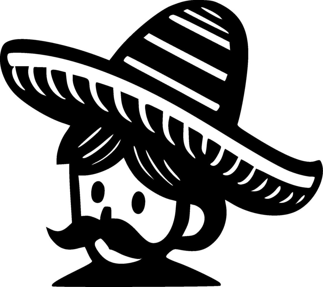 mexicain - minimaliste et plat logo - illustration vecteur