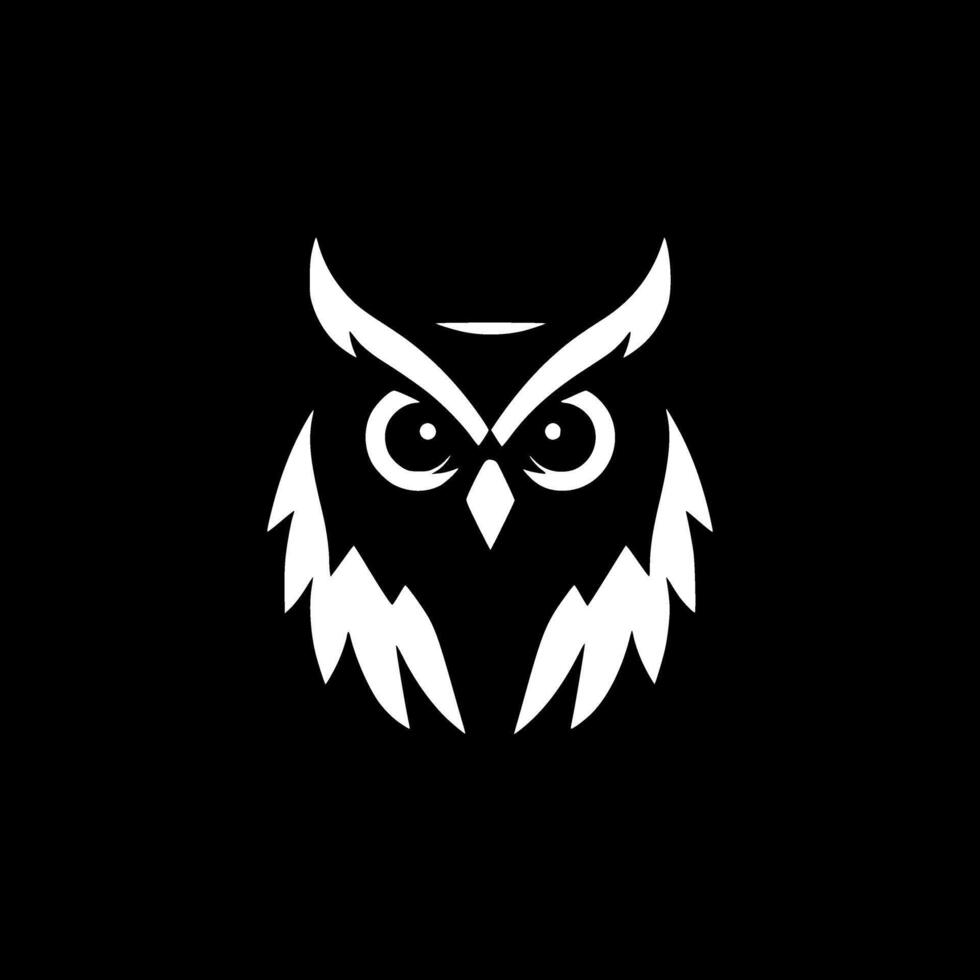 hibou, minimaliste et Facile silhouette - illustration vecteur