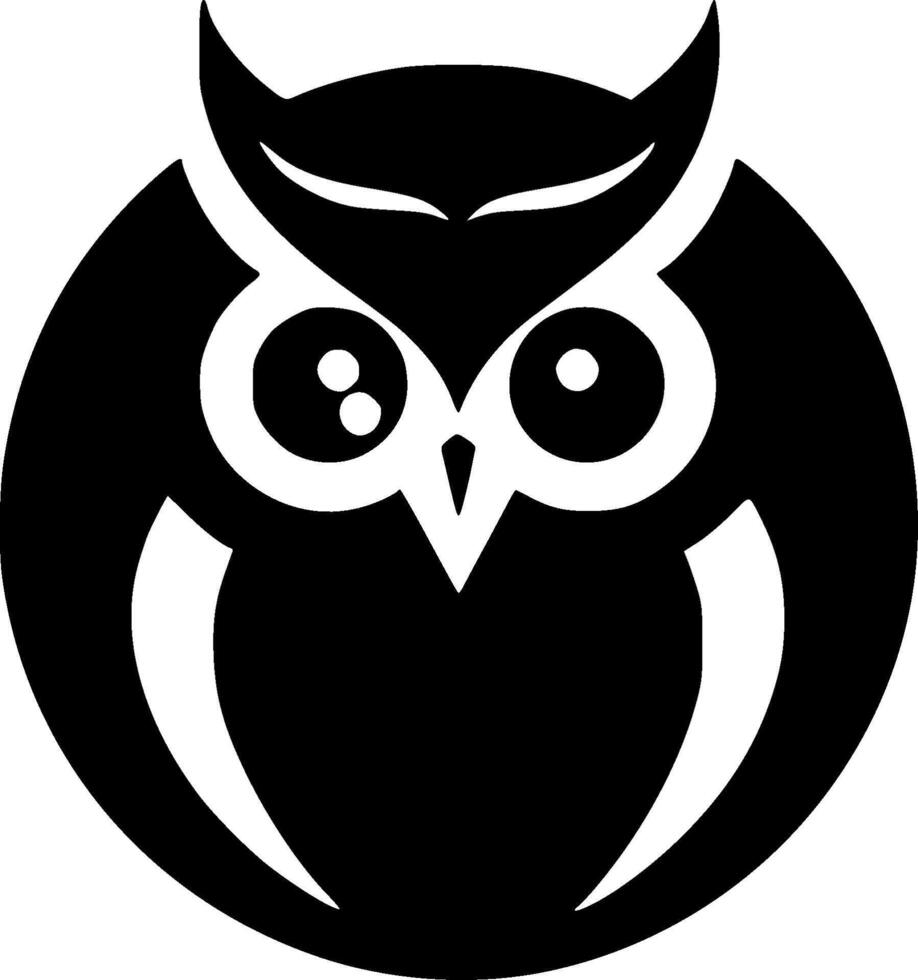 hibou, minimaliste et Facile silhouette - illustration vecteur