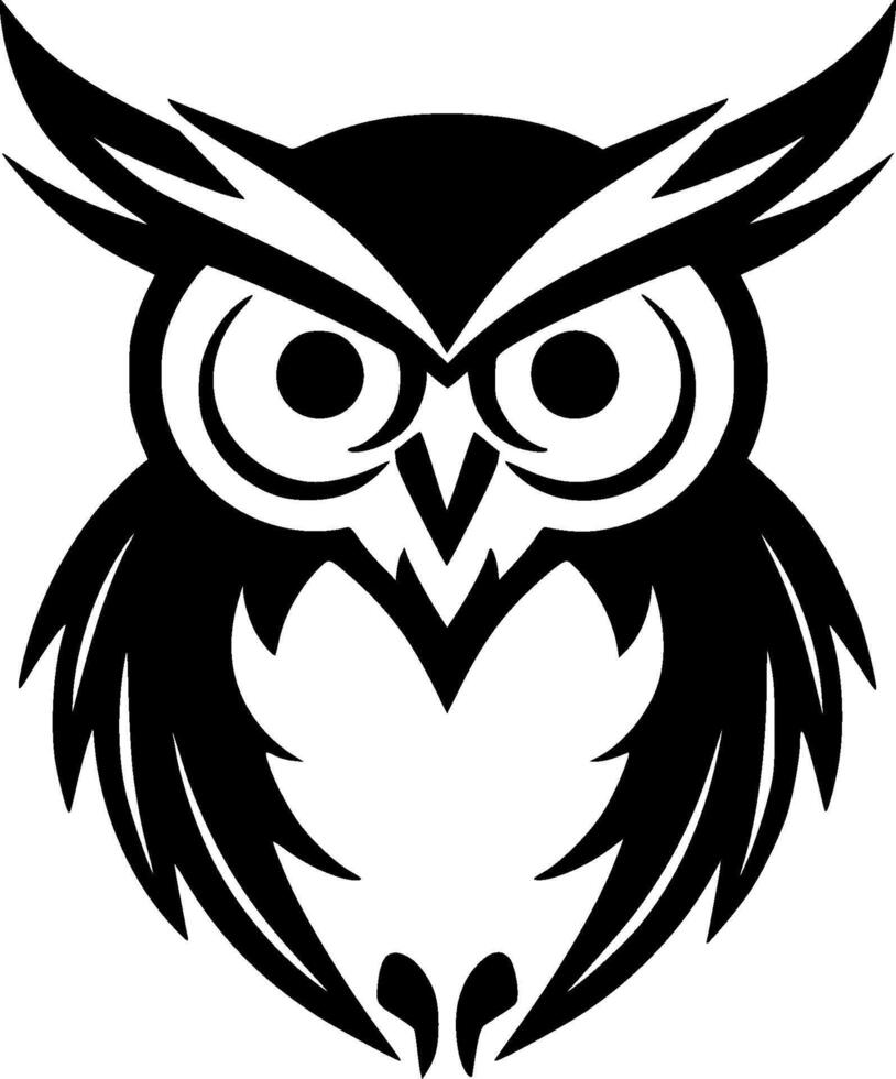 hibou, minimaliste et Facile silhouette - illustration vecteur