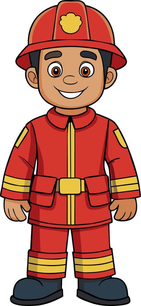 dessin animé pompier illustration vecteur