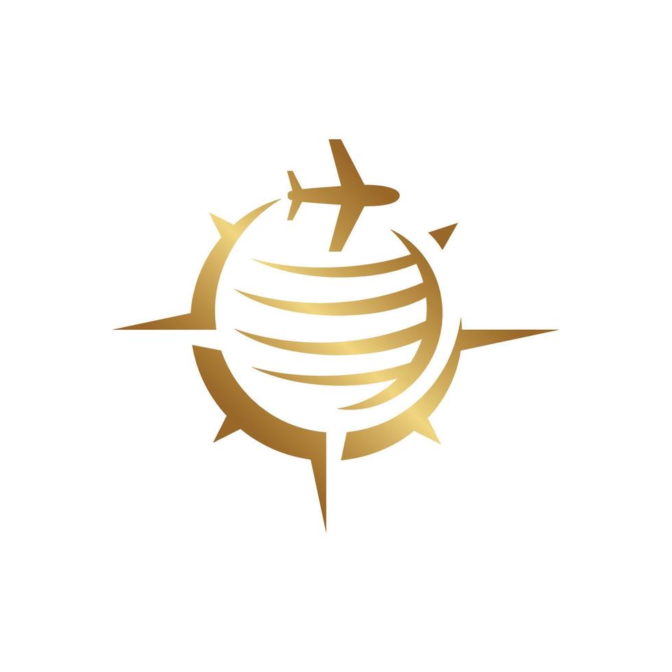 logo du monde de la boussole vecteur