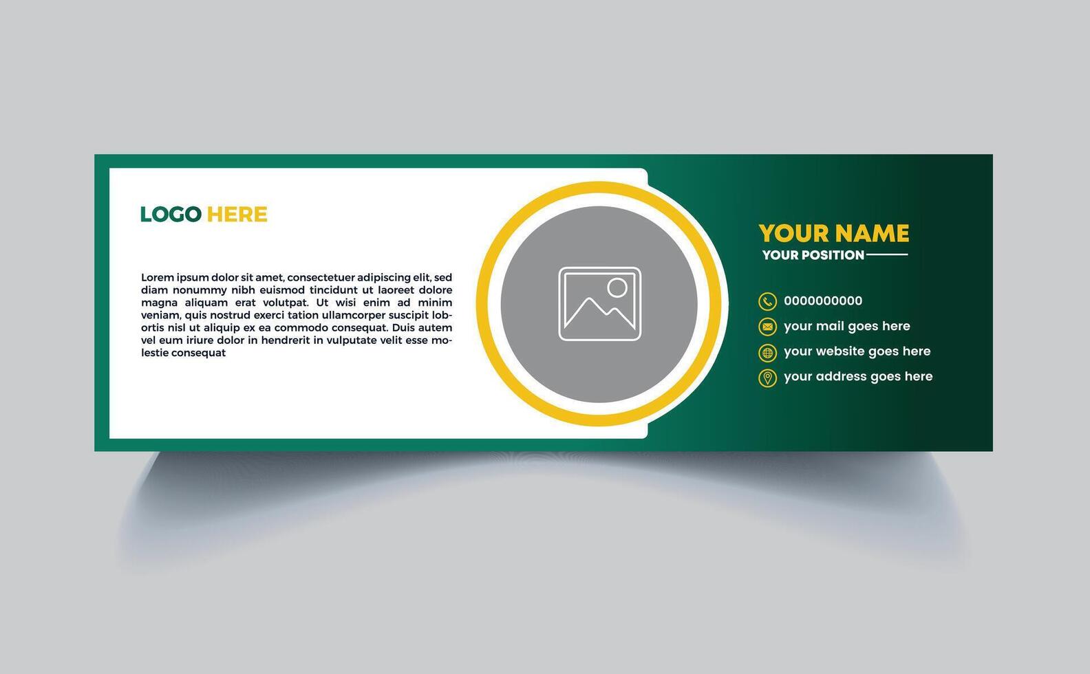 entreprise affaires email Signature modèle conception pro svg vecteur