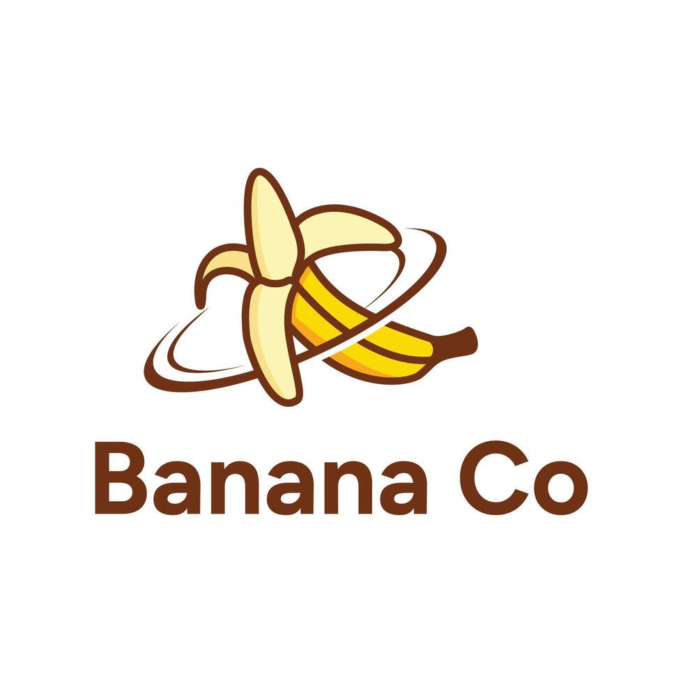 banane logo plat conception vecteur