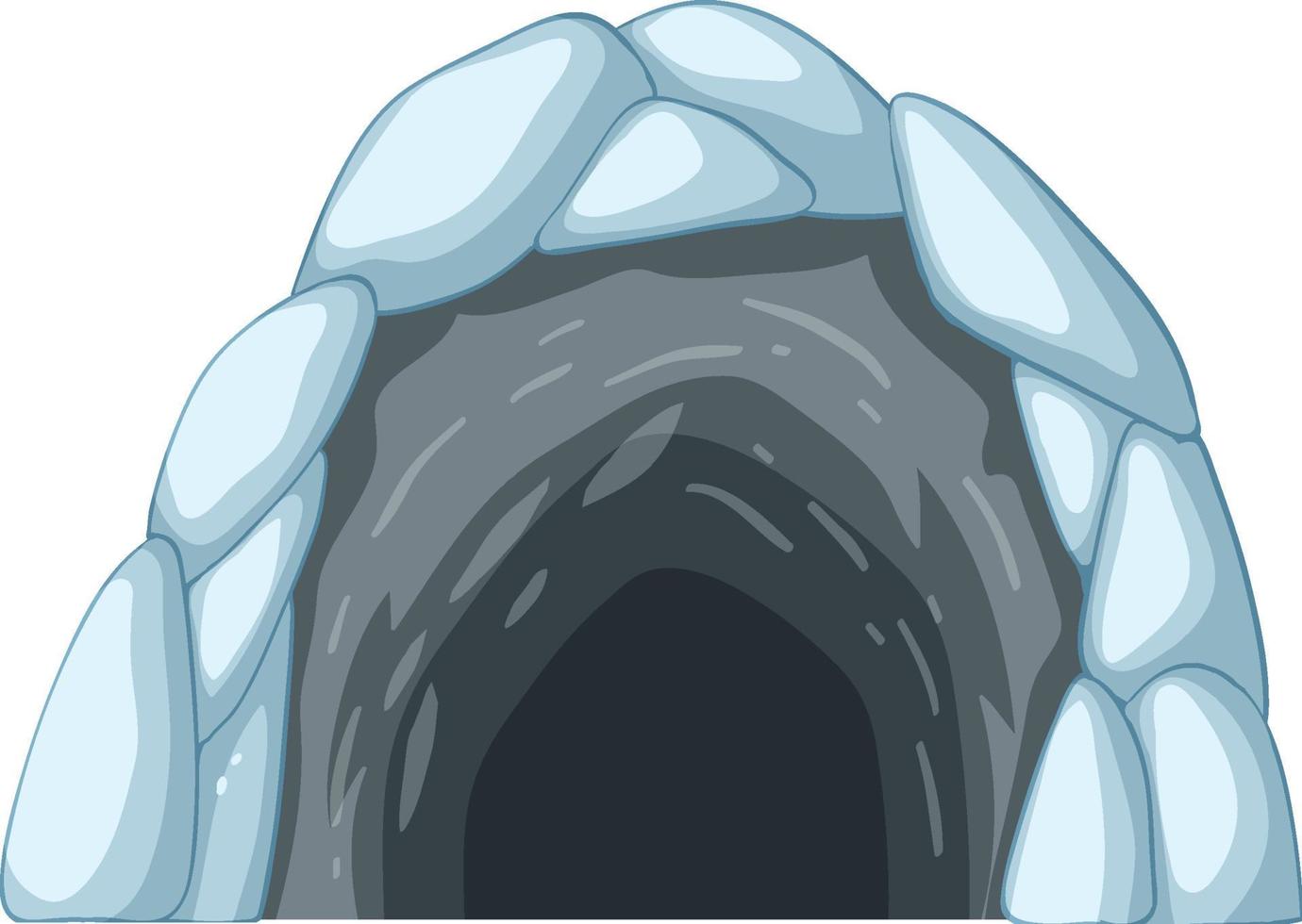 grotte de glace en style cartoon vecteur