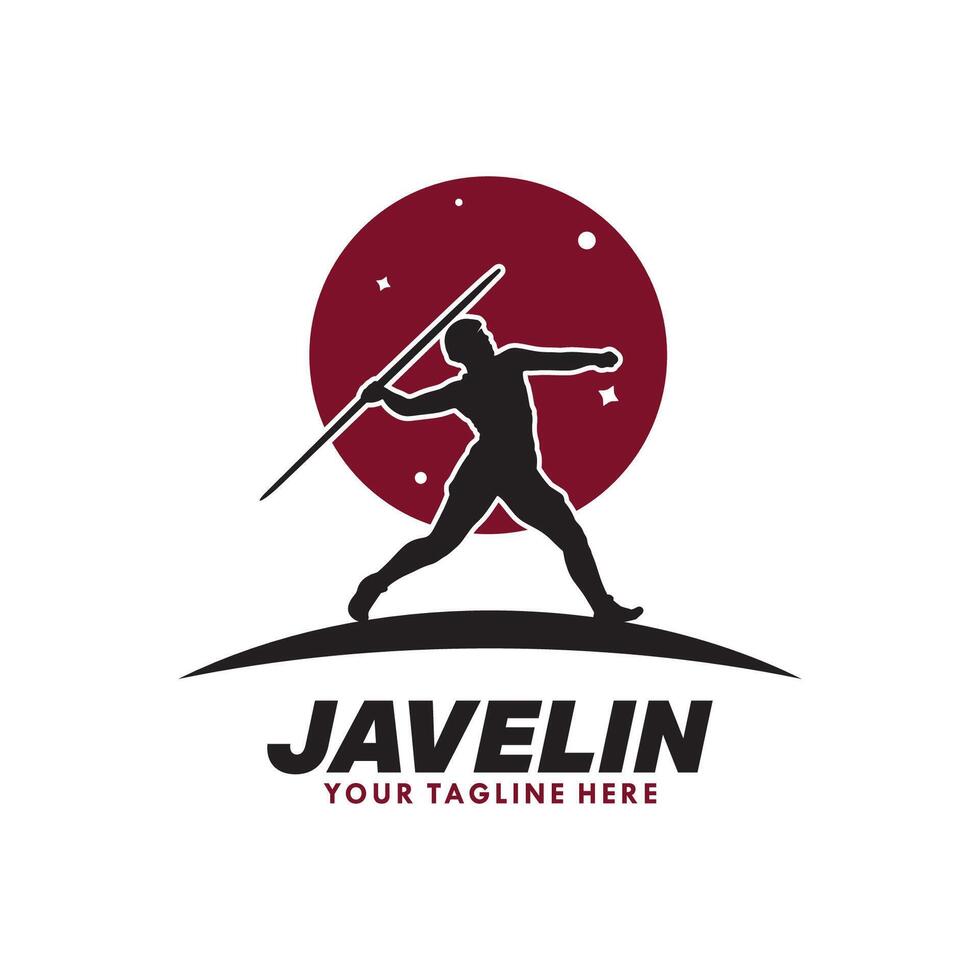 javelot silhouette logo conception vecteur