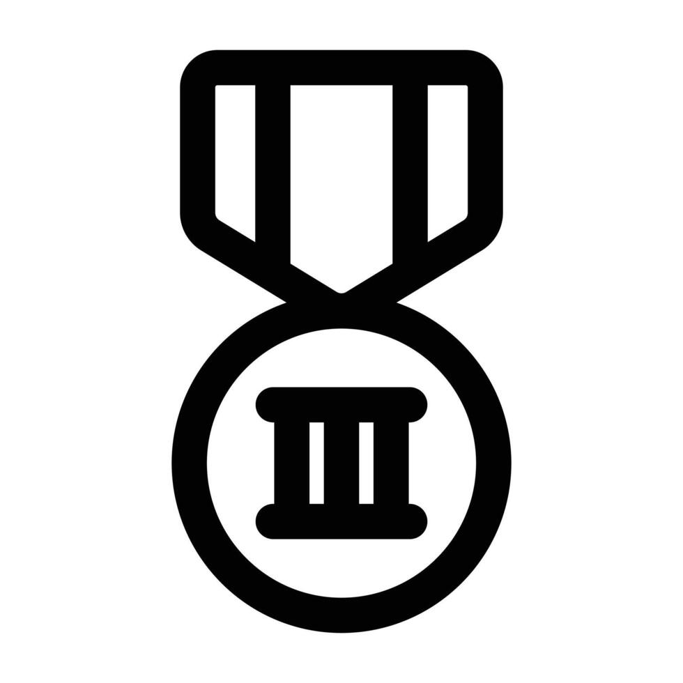 Facile bronze médaille icône. le icône pouvez être utilisé pour sites Internet, impression modèles, présentation modèles, illustrations, etc vecteur