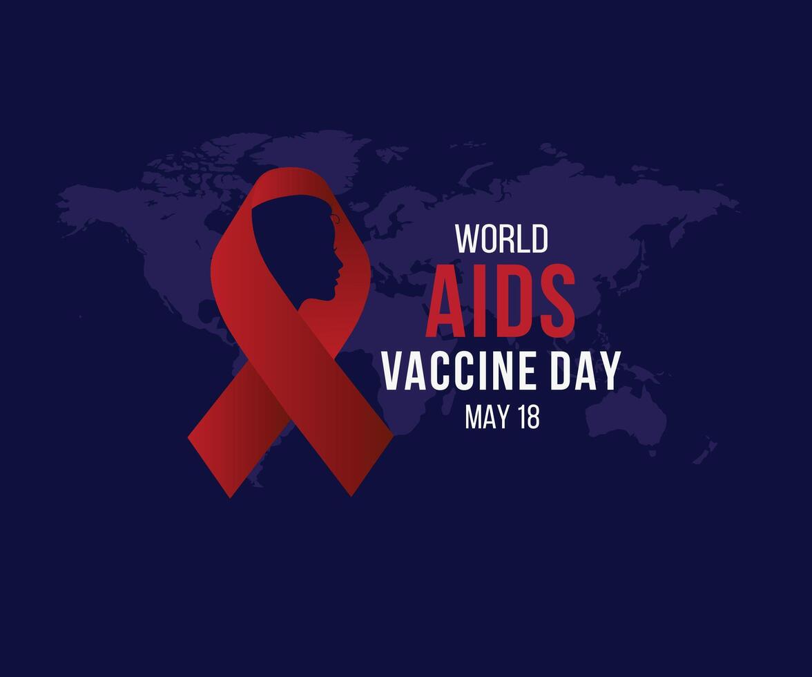 monde sida vaccin journée 18 mai sida vaccin concept modèle pour Contexte avec bannière carte affiche sida vaccin journée fête plat conception plat illustration vecteur