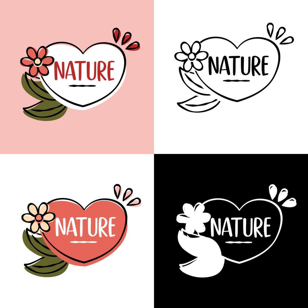 collection de main tiré logos et Icônes de biologique nourriture, ferme Frais et Naturel des produits, éléments collection pour nourriture marché, biologique des produits. vecteur