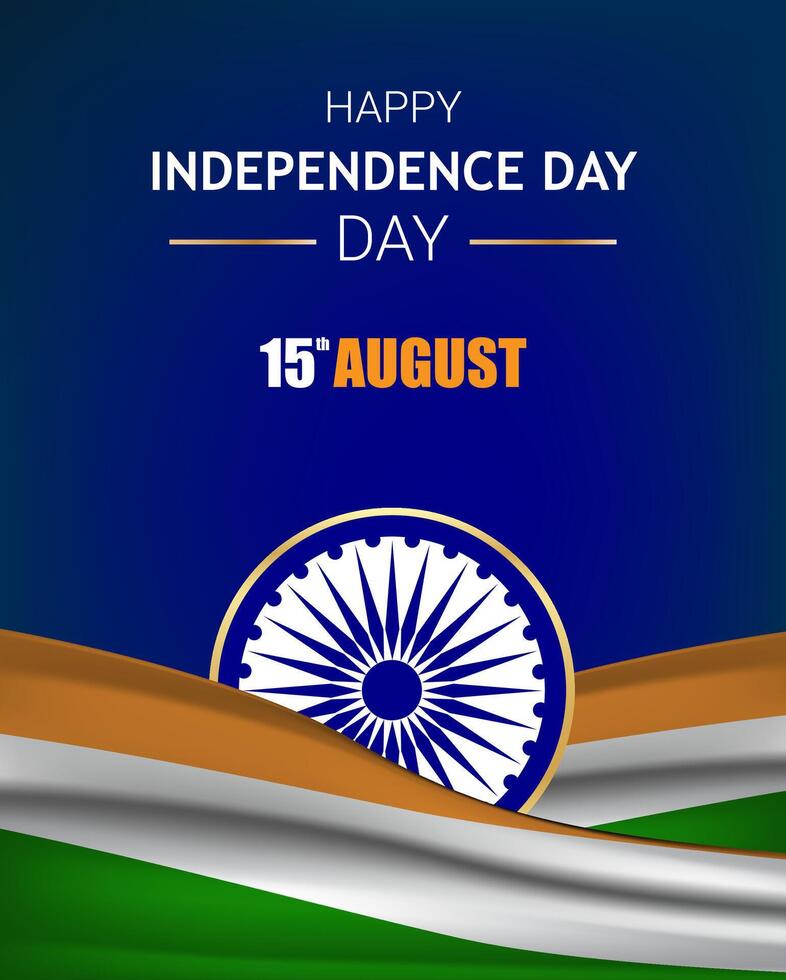 Inde indépendance journée. indépendance journée de Inde Contexte. Indien content indépendance journée vecteur