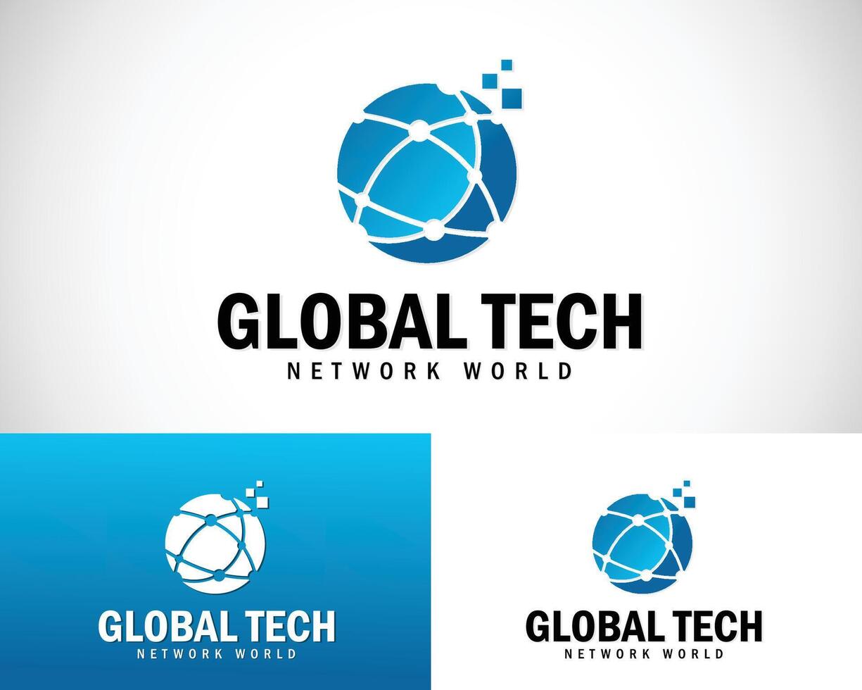 réseau logo conception Créatif relier numérique La technologie affaires signe symbole marque icône molécule système intelligent idée global vecteur