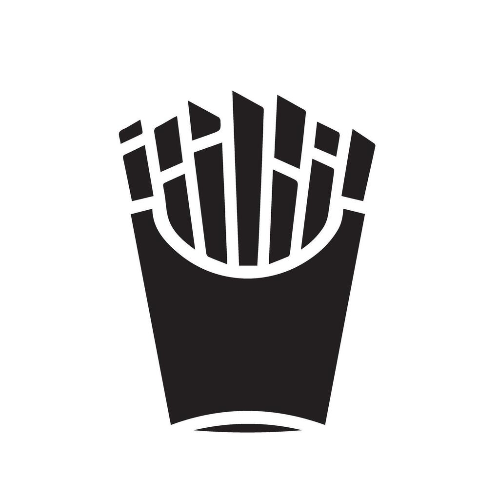 français frites illustration. français frites logo isolé sur blanc Contexte vecteur