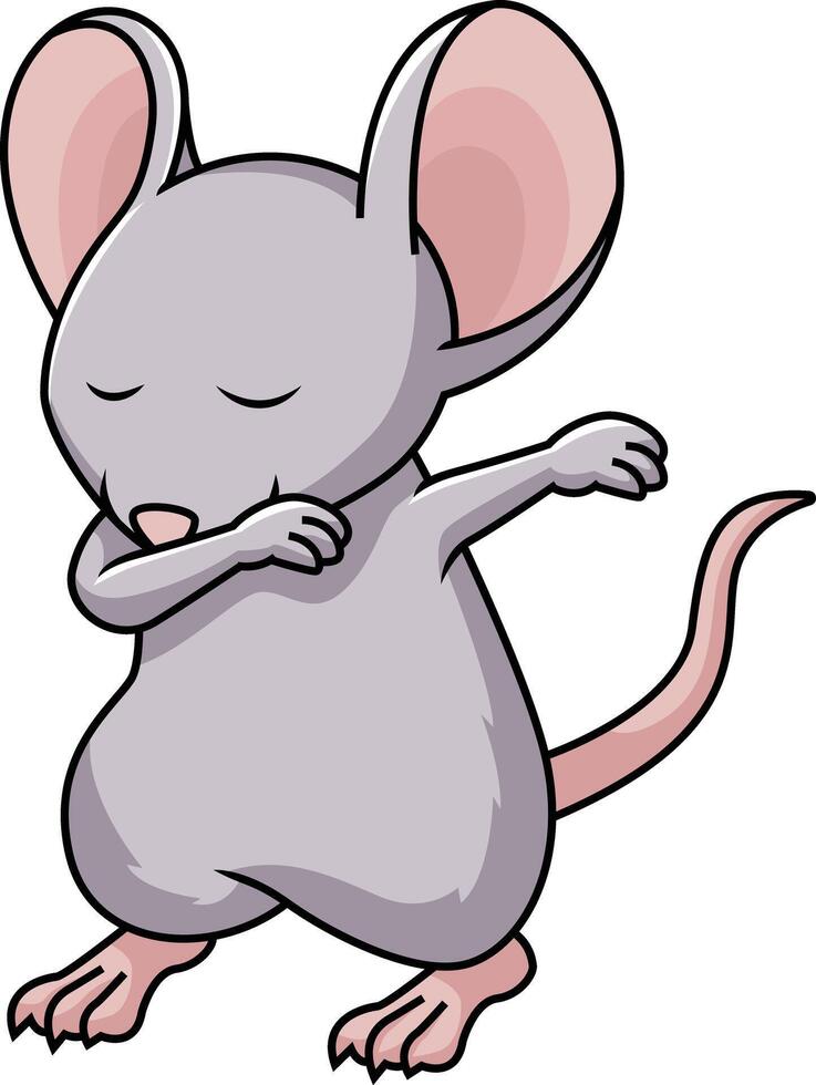 tamponner Souris personnage illustration vecteur