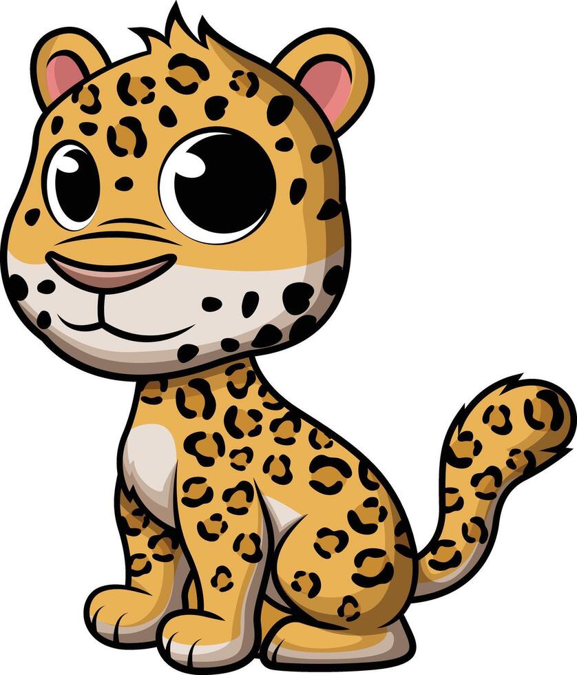 mignonne bébé léopard illustration vecteur