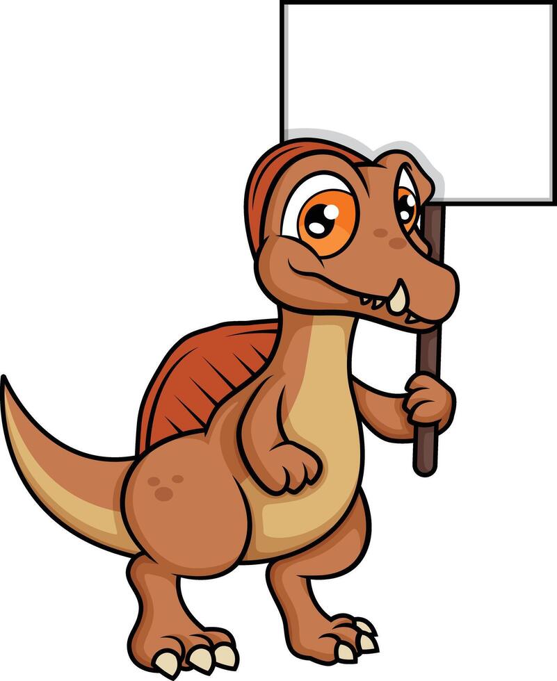 dinosaure en portant vide signe illustration vecteur