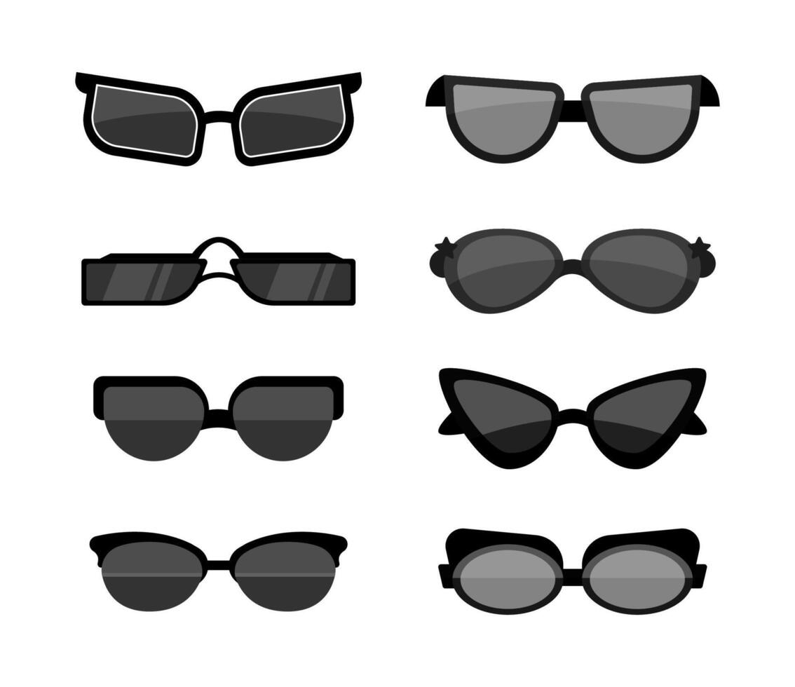 mode des lunettes de soleil accessoire. branché Plastique Cadre nuances. mode des lunettes vecteur