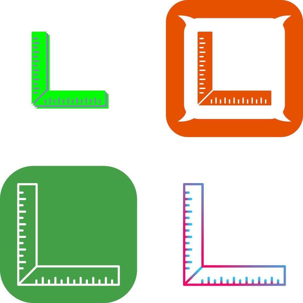 carré règle icône conception vecteur