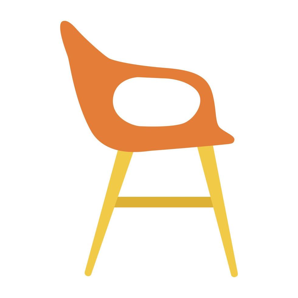 concepts de chaise en bois courbé vecteur