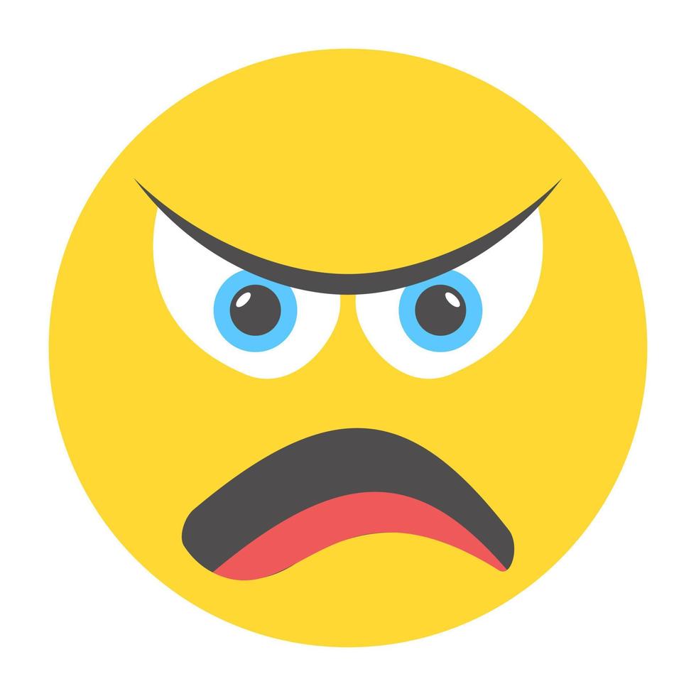 concepts emoji en colère vecteur