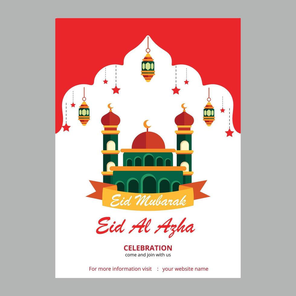eid ul azha mubarak affiche conception gratuit Télécharger vecteur