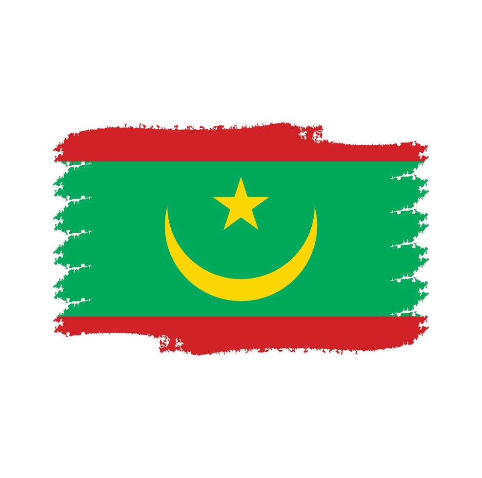 vecteur de drapeau de la mauritanie