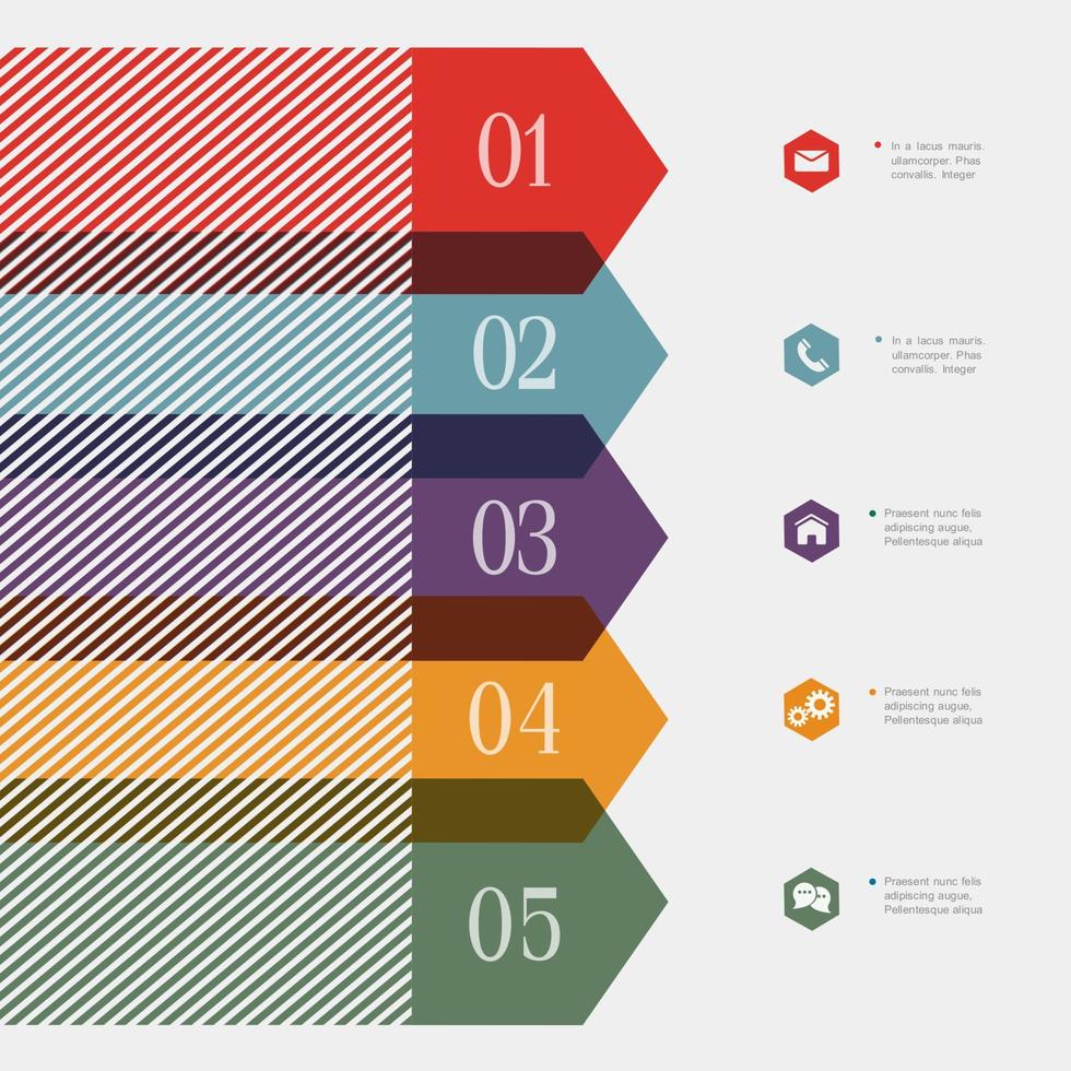 conception créative de flèche de bannière pour l'infographie vecteur