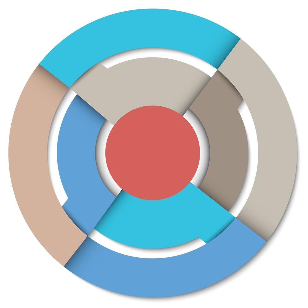 modèle de conception ronde moderne pour l'infographie vecteur