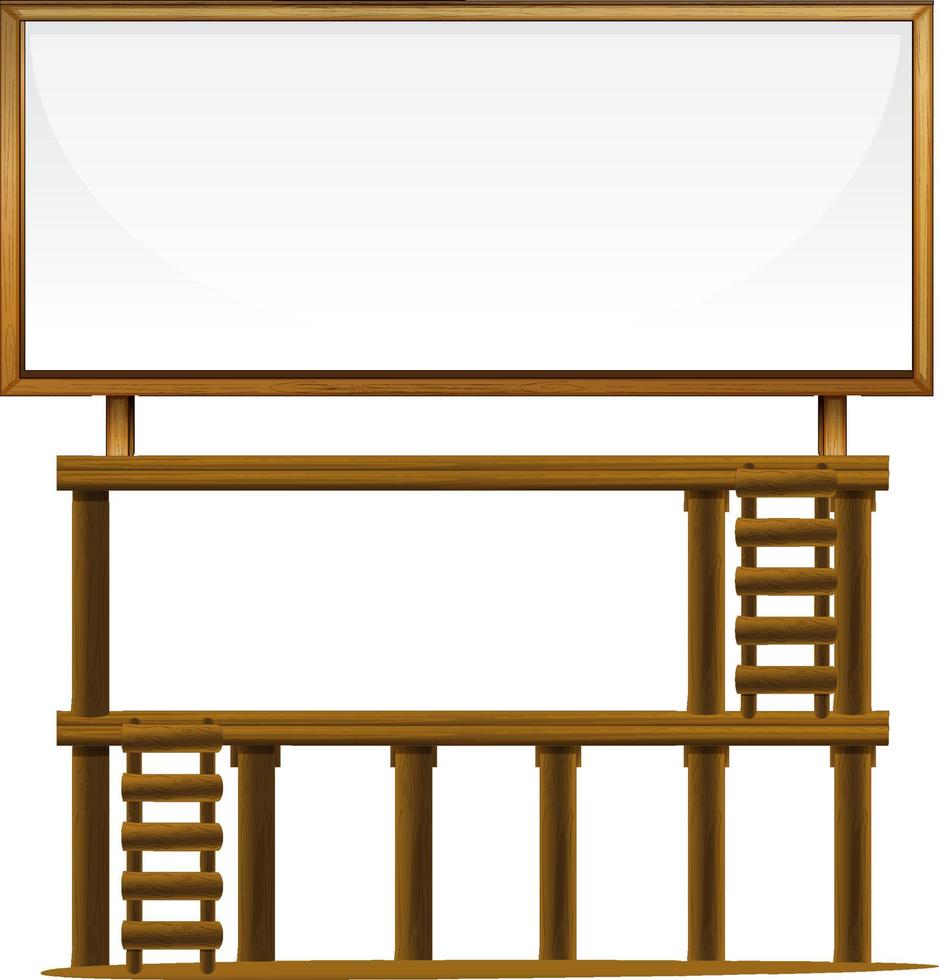 conception de planche vide avec des échelles en bois vecteur