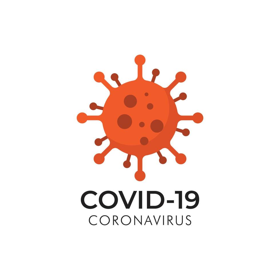 modèle de logo de virus corona, création de logotype. vecteur