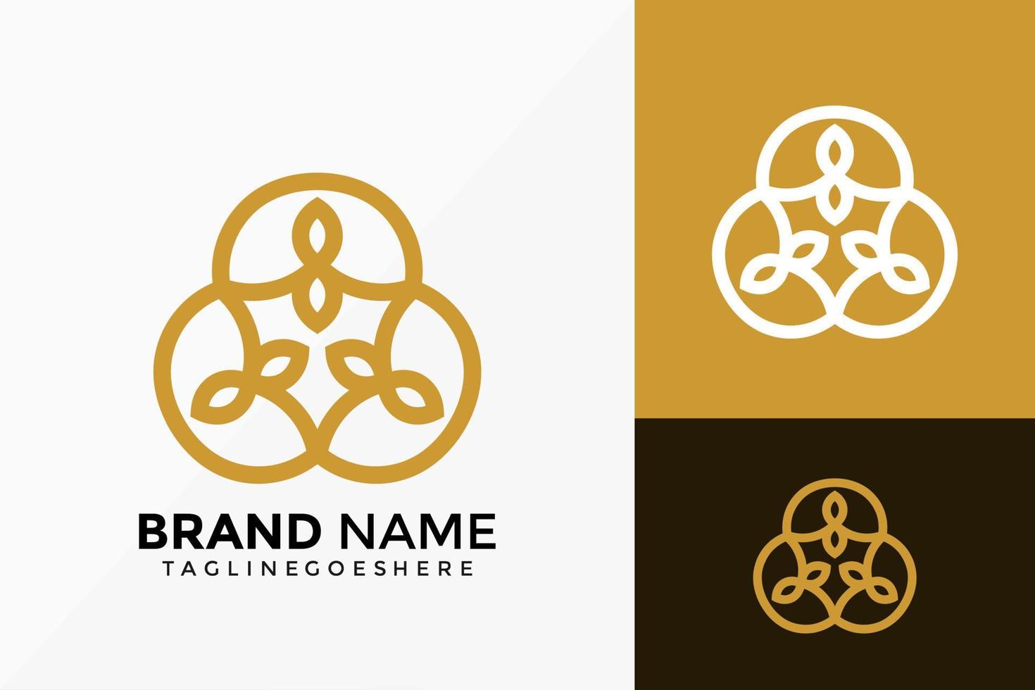 création de vecteur de logo de lotus fleur abstraite créative. emblème d'identité de marque, concept de conception, logos, élément de logotype pour le modèle.
