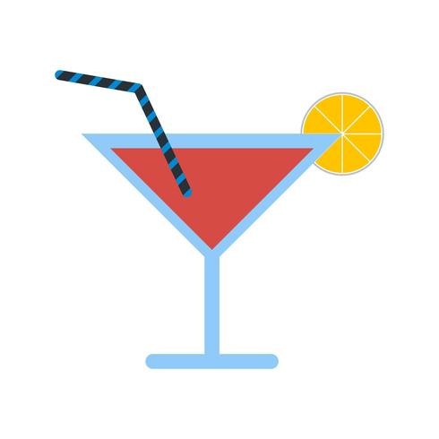 Icône de cocktail de vecteur