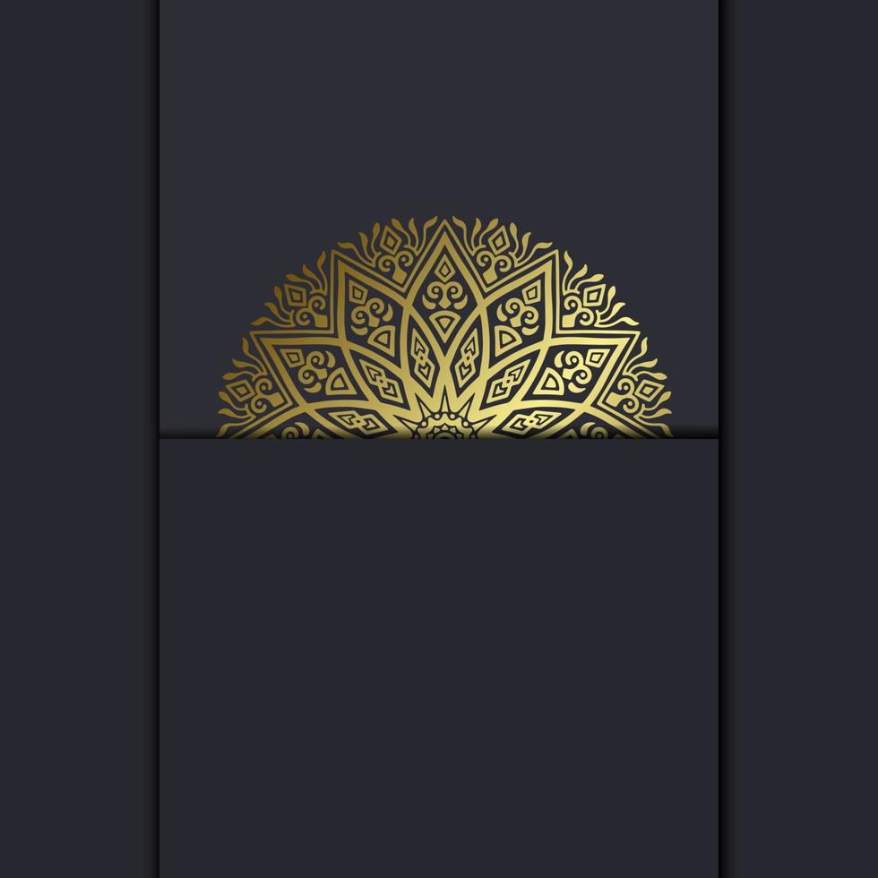 fond de mandala de luxe avec motif arabesque doré style islamique oriental oriental. mandala décoratif de style ramadan. mandala pour impression, affiche, couverture, brochure, dépliant, bannière vecteur