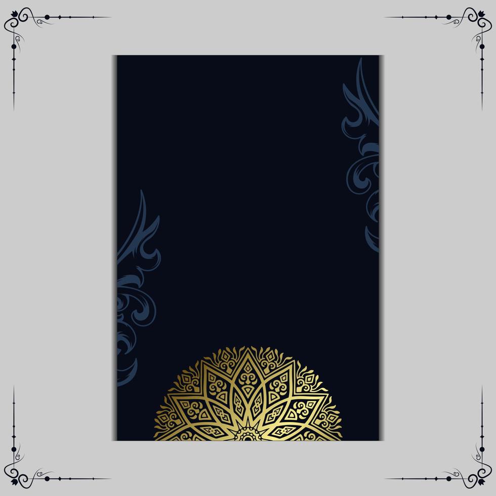 fond de mandala de luxe avec motif arabesque doré style islamique oriental oriental. mandala décoratif de style ramadan. mandala pour impression, affiche, couverture, brochure, dépliant, bannière vecteur