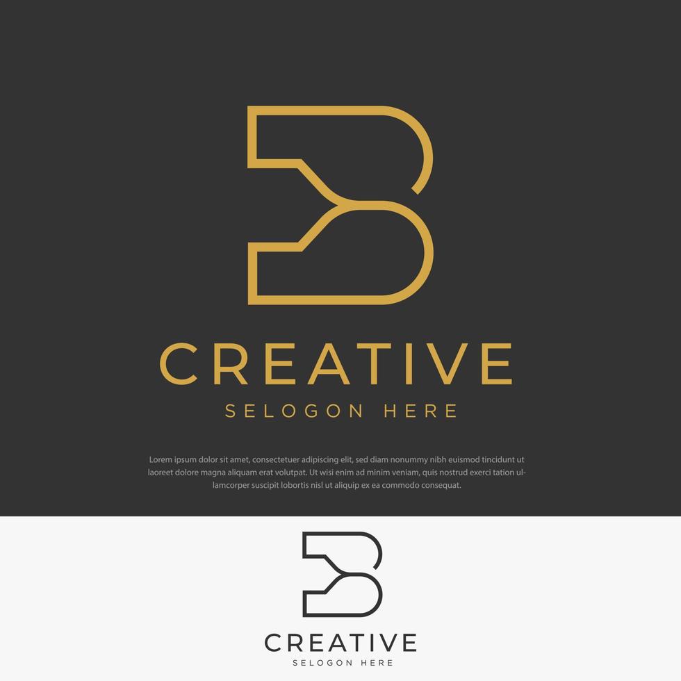 premium b logo vectoriel entreprise de luxe conception de logo vectoriel dessin au trait
