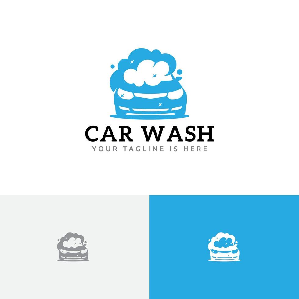 savon mousse de savon mousseux propre lavage de voiture service de lavage de voiture logo vecteur