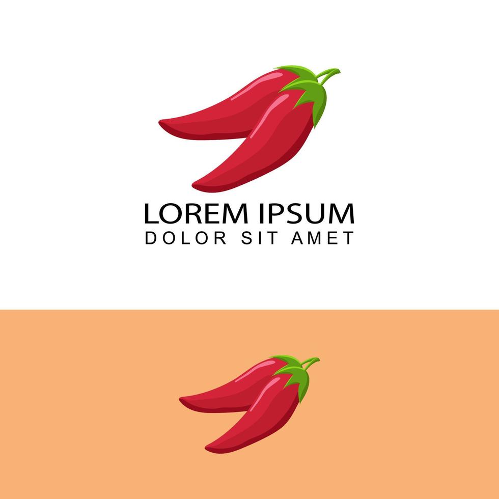 vecteur de conception de modèle de logo de piment