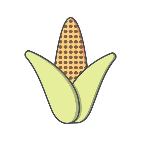 Icône de maïs de vecteur