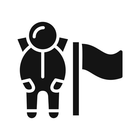 Homme avec drapeau Vector Icon