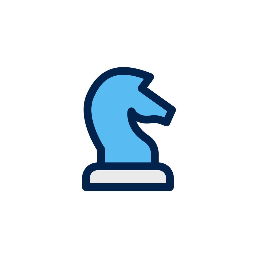 stratégie icône conception illustration vectorielle avec symbole d'échecs, jeu, cheval, planification pour la publicité vecteur