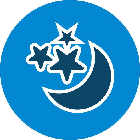 Lune et étoiles Vector Icon