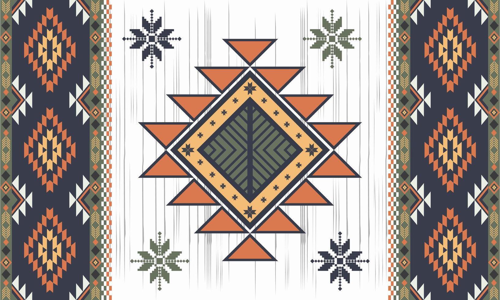 navajo tribal sans couture modèle. originaire de américain ornement. ethnique Sud occidental décor style. boho géométrique ornement. sans couture modèle. mexicain couverture, tapis. tissé tapis illustration vecteur