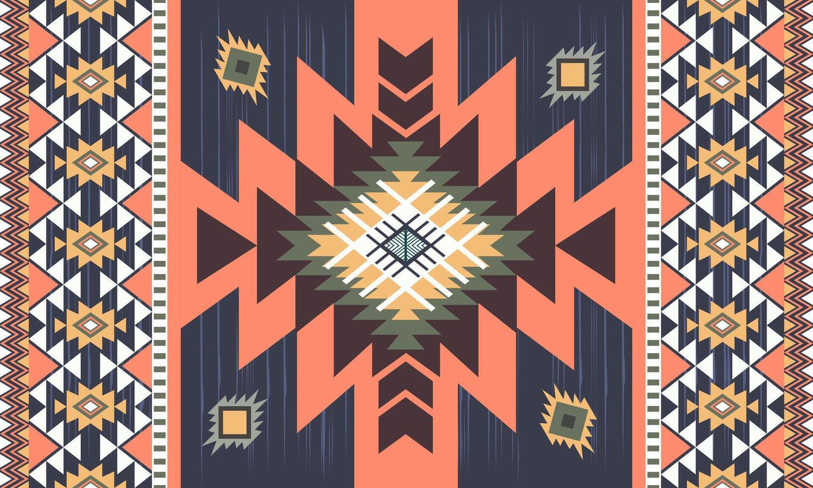 navajo tribal sans couture modèle. originaire de américain ornement. ethnique Sud occidental décor style. boho géométrique ornement. sans couture modèle. mexicain couverture, tapis. tissé tapis illustration vecteur