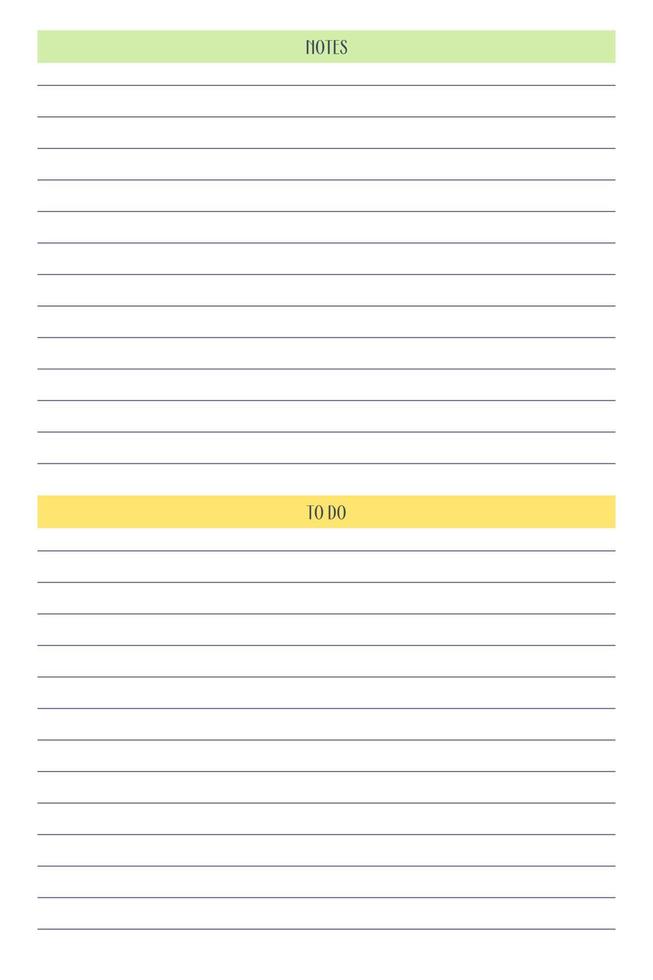 pour faire la liste des notes modèle de journal de planificateur personnel dans un style classique strict avec des éléments multicolores. calendrier mensuel calendrier individuel minimalisme design sobre pour ordinateur portable professionnel vecteur