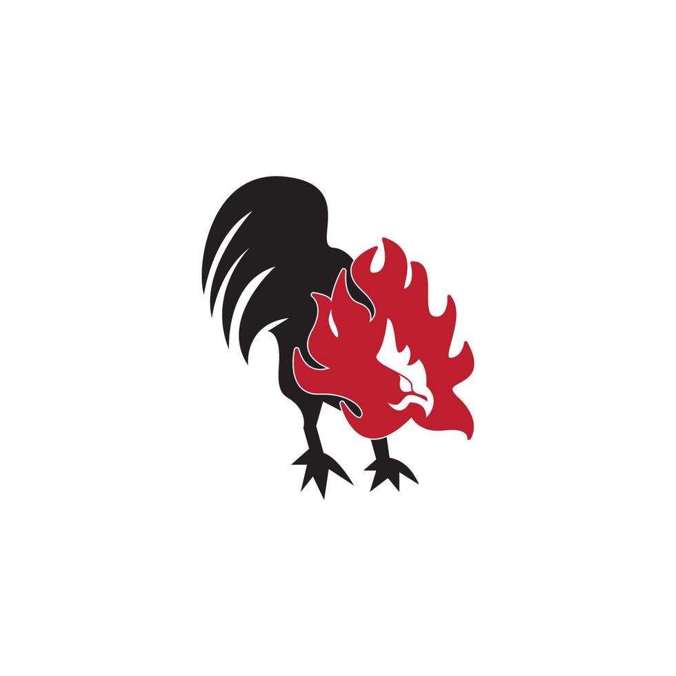 icône de coq et illustration de modèle de symbole vecteur