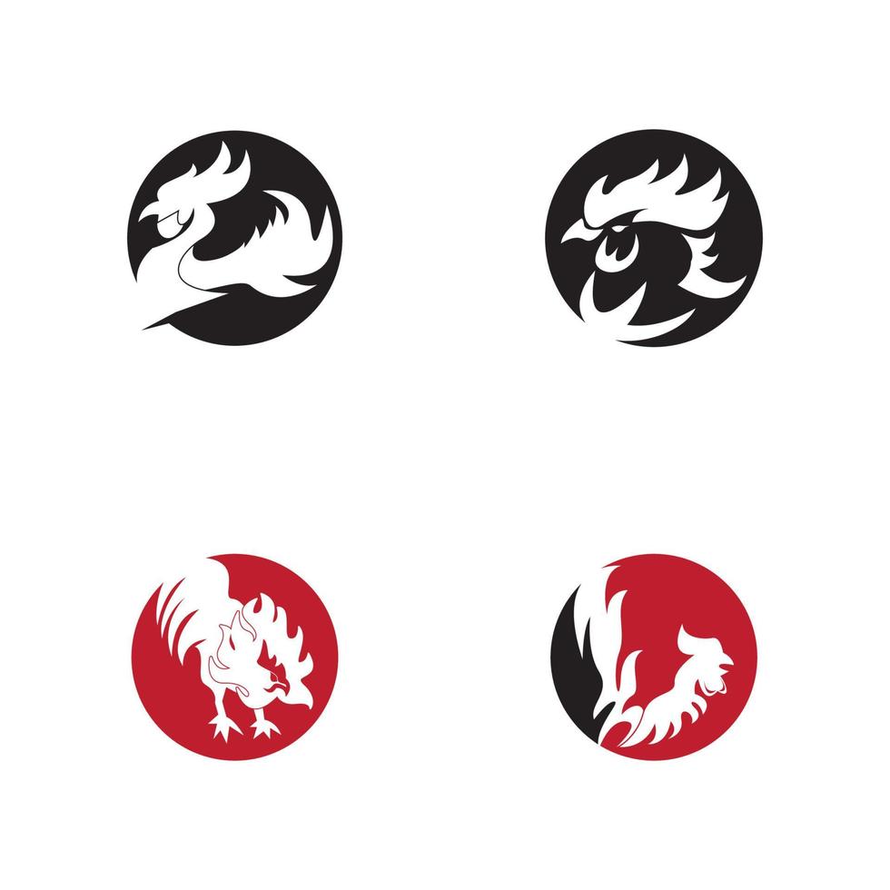 icône de coq et illustration de modèle de symbole vecteur